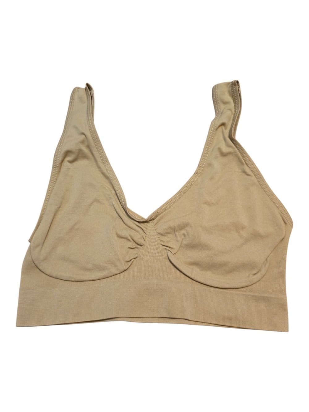 Rhonda Shear Wireless Seamless Bralette - Tan